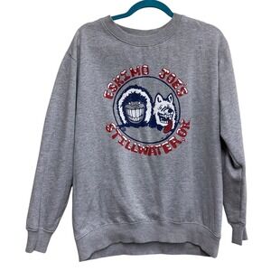Eskimo Joe's Stillwater Oklahoma Sweatshirt M Gray Classic Logo Crewneck
